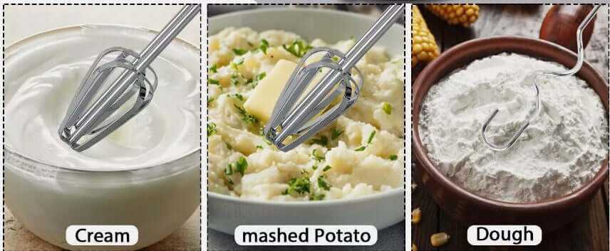 7-Speed Electric Stand Mixer with tilt-head design, mixing bowl, beater, and dough hook attachments on kitchen counter