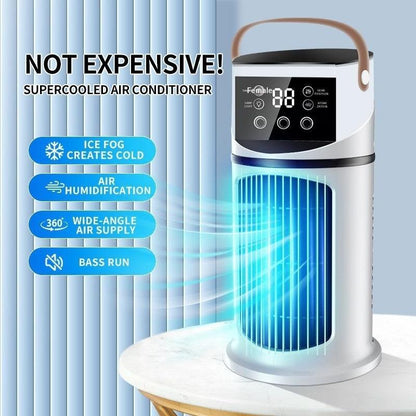 Portable Air Cooler Fan – 3 in 1 quiet cooling desk fan with water-cooling technology for refreshing comfort anywhere.