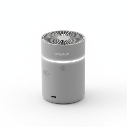 Rechargeable Portable Storage Fan in Grey with Li-Ion battery
